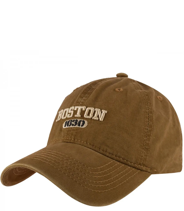 Cotton baseball cap adjustable unisex embroidery BOSTON