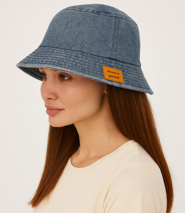 Denim bucket hat