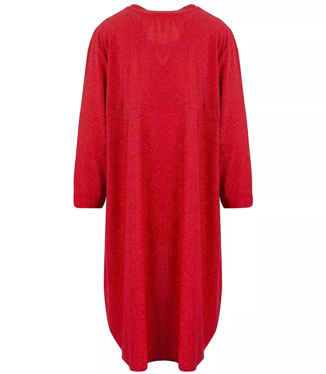 Koszula Tunika oversize dłuższy tył Brokatowa Luźna Plus Size