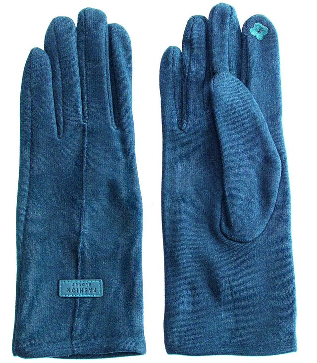 Knitted gloves insulated with fur