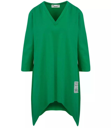 Oversize sweatshirt blouse with asymmetric bottom