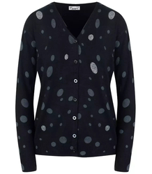 Short polka dot and zircon sweater LIZA