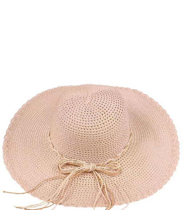 Large women's straw hat made of organic raffia