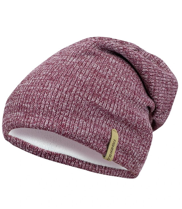 Warm men's hat Classic beanie with fleece. Fashionable