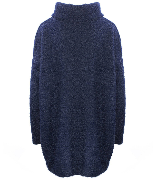 Luźny sweter z golfem puszysty ciepły GOLF