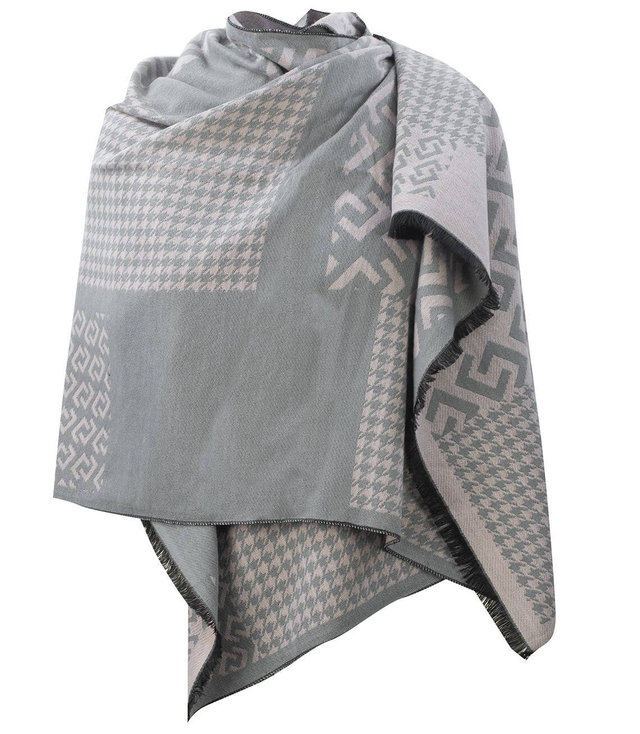 Shawl Woven scarf elegant shawl greek pattern