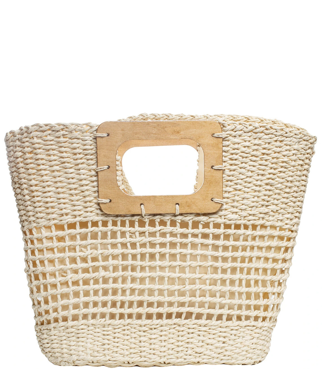 Large basket summer bag openwork bag trapeze bag