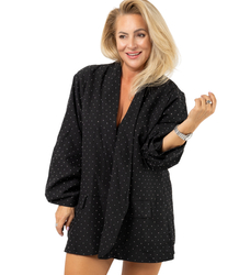 Oversize jacket embellished with STARDUST crystals