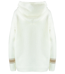 Warm women's sweater with a hood and the letter A Alicja