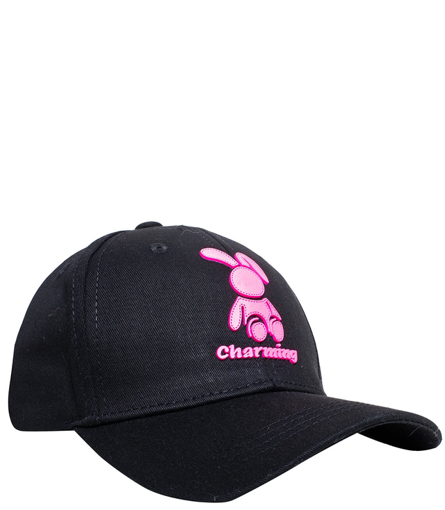 Children's baseball cap decorated with a bunny patch