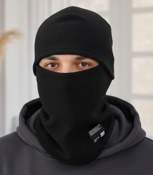 Thermal fleece mantel - black, neck and head warmer