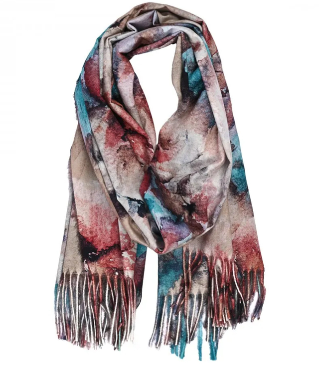 Scarf Scarf tassel warm flowers soft smooth 180x70 cm