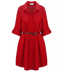 Long shirt Basic cotton shirt dress