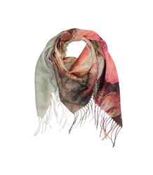 Women's scarf with floral pattern 100x100