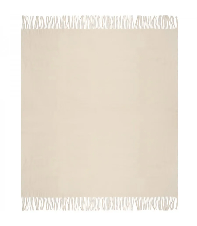 One-color shawl shlik scarf with fringe GRACE