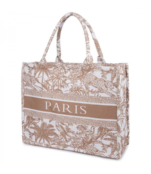 Large Shopper Bag Stylish Rigid with inscription PARIS