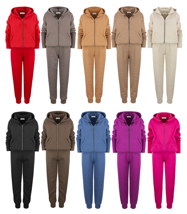 Sports tracksuit set fleecy cotton smooth oversize MIRABELL