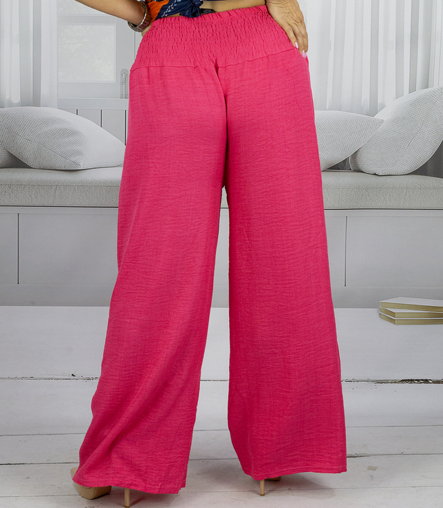 Loose women's palazzo pants wide leg high rise LENA