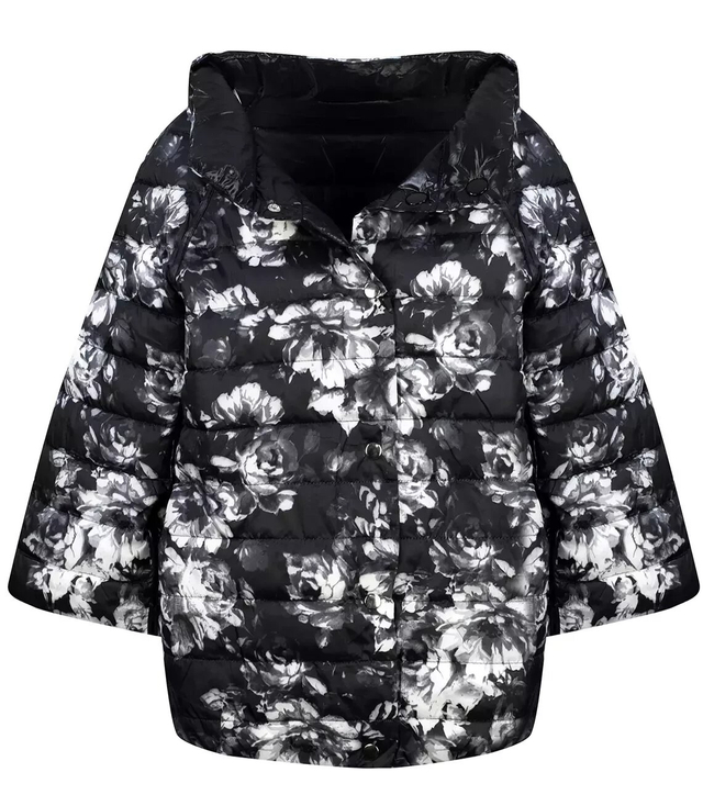 Short reversible flower transitional jacket