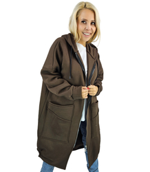 Long women's hoodie. Warm, nice material. Zipper BETH