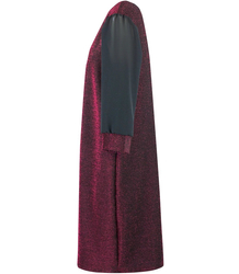 Elegant trapeze dress with brocade midi length SOFIA