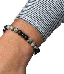 Men's bracelet with natural stones