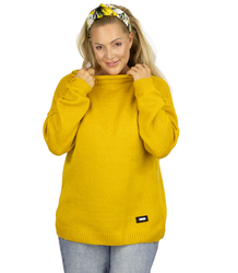 Ciepły sweter damski oversize dekolt łódka MARLENA