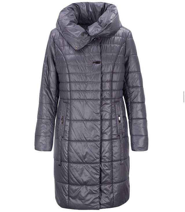 Long elegant quilted insulated coat for women AMELIA