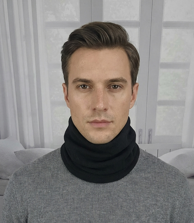 Men's knitted insulated chimney - universal, winter