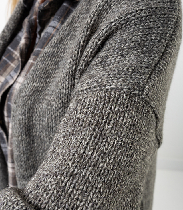 Long warm melange cardigan AURORA