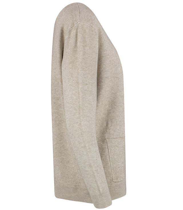 Classic warm thick short LEOILA sweater with button closure