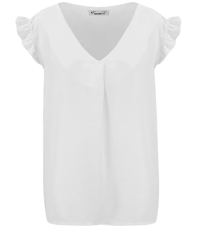 Blouse T-shirt V neckline short sleeve