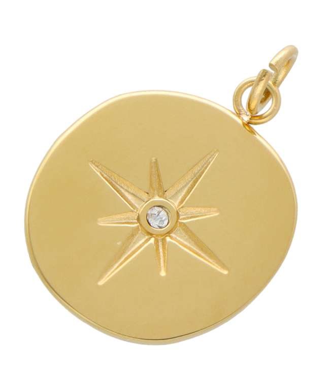 Metal pendant pendant Circle star gold Gift