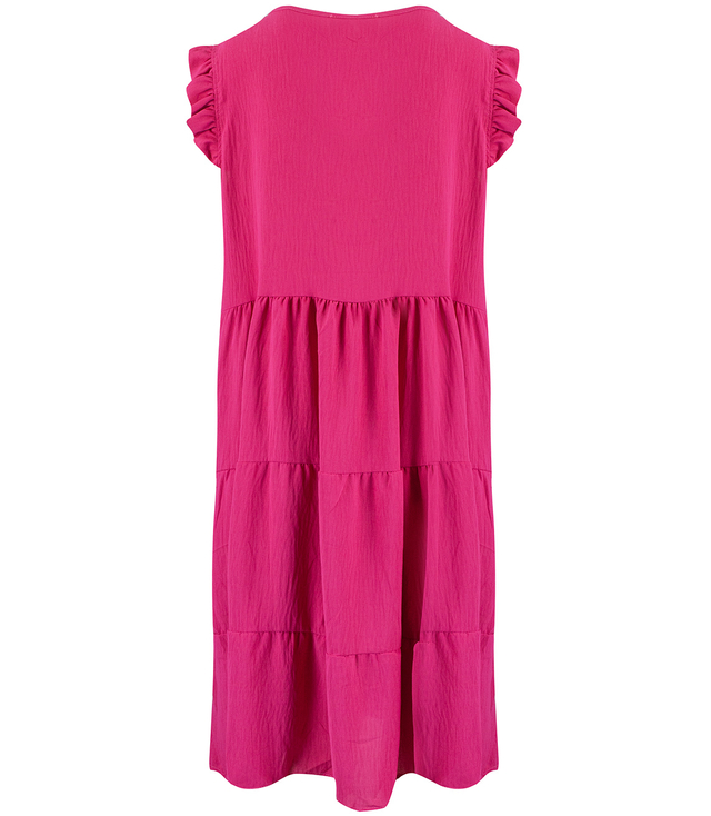 Lovely, loose, oversize midi summer dress with ruffles, IZABELL