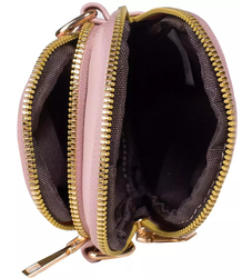 Small mini bag with 2 zipper compartments sachet