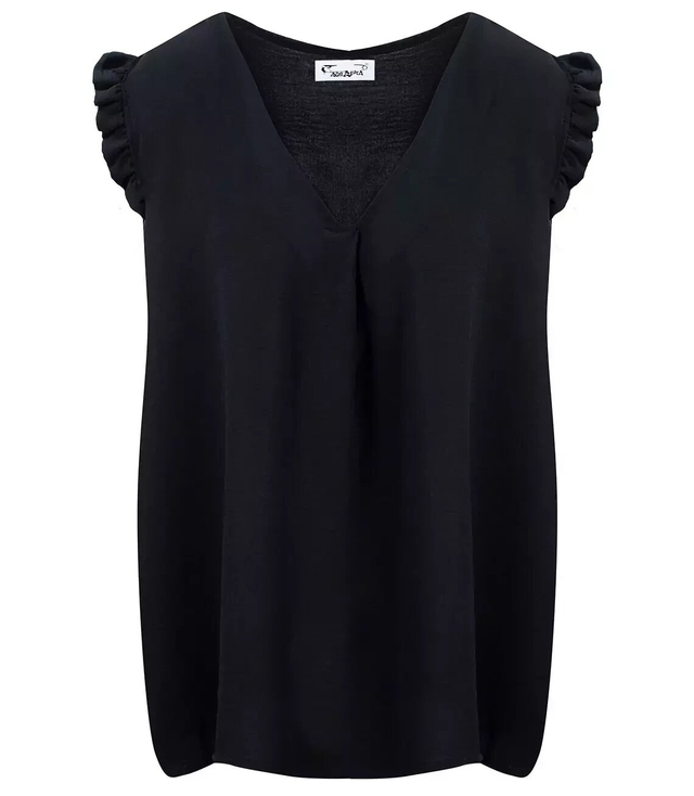 Blouse T-shirt V neckline short sleeve