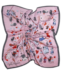 Delicate colorful scarf Scarf Cats Kittens