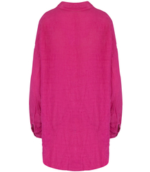 Long loose linen shirt linen longer back long sleeve LAILA 2