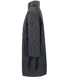 Transitional quilted trapeze coat jacket