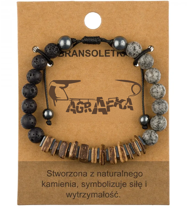 Men's bracelet with natural stones