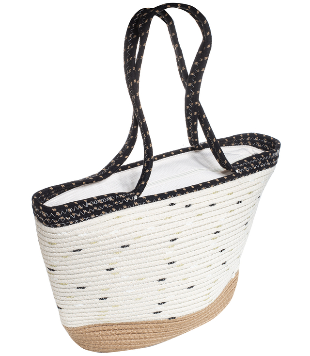 Mega large summer beach bag braided cotton