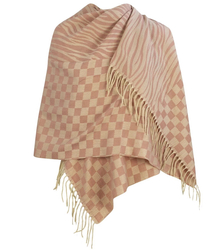 Fashionable two-color zebra shawl scarf