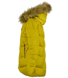 Women&#39;s fitted winter jacket with a hood