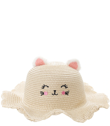 Cute set of hat with cat's face + handbag