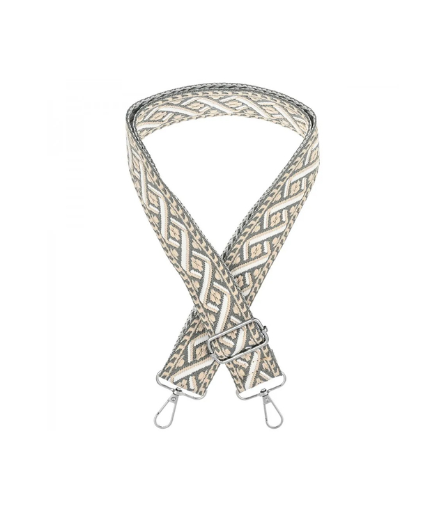 Fashionable braided wide purse strap adjustable