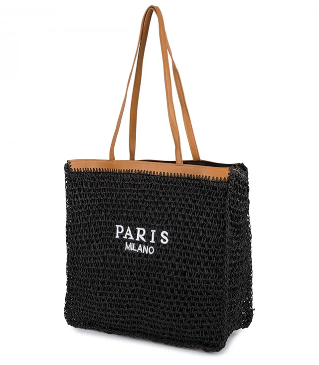 PARIS MILANO plaid shopper bag
