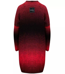 Long cardigan thick colorful ombre sweater