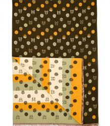 Warm shawl scarf cats dots elegant stylish 180x70 cm