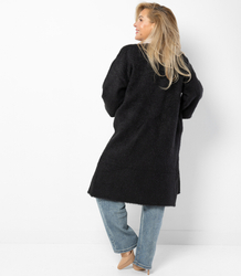 Soft knit cardigan with puffy hair ALBA