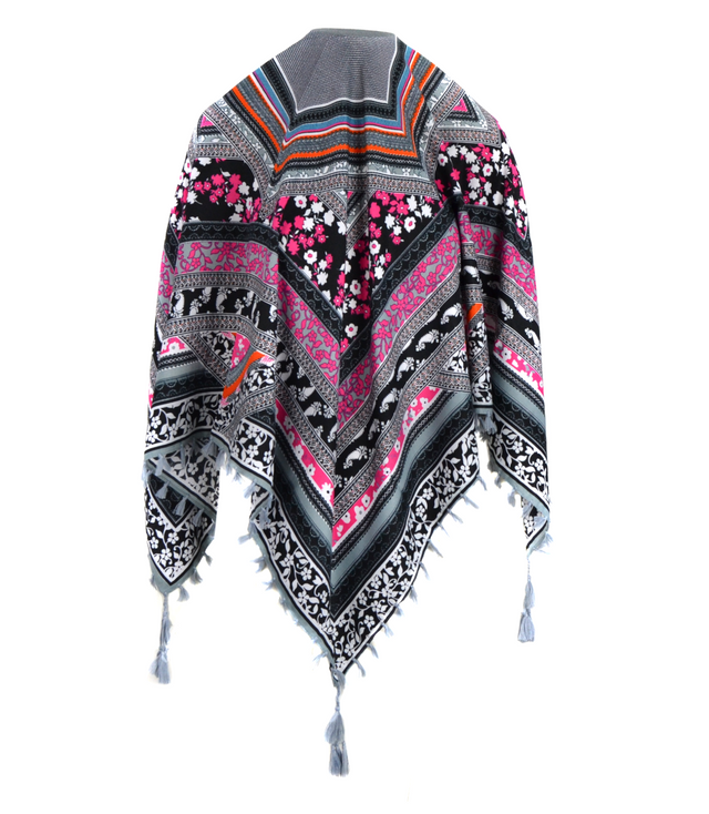 Beautiful colorful shawl patterns BOHO style